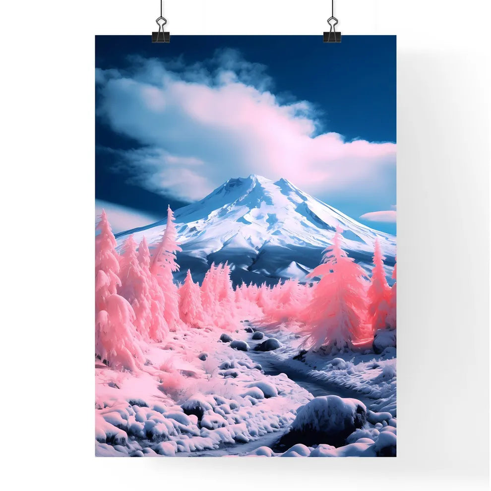 A Poster of A magnificent snow mountain - A  Poster