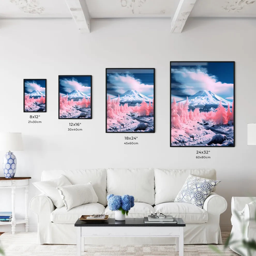 A Poster of A magnificent snow mountain - A  - Kitchen Hangings