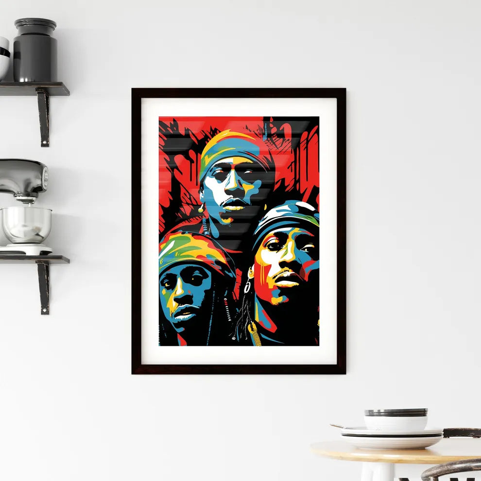 A Poster of illustration of A Tribe Called Q Framed Print