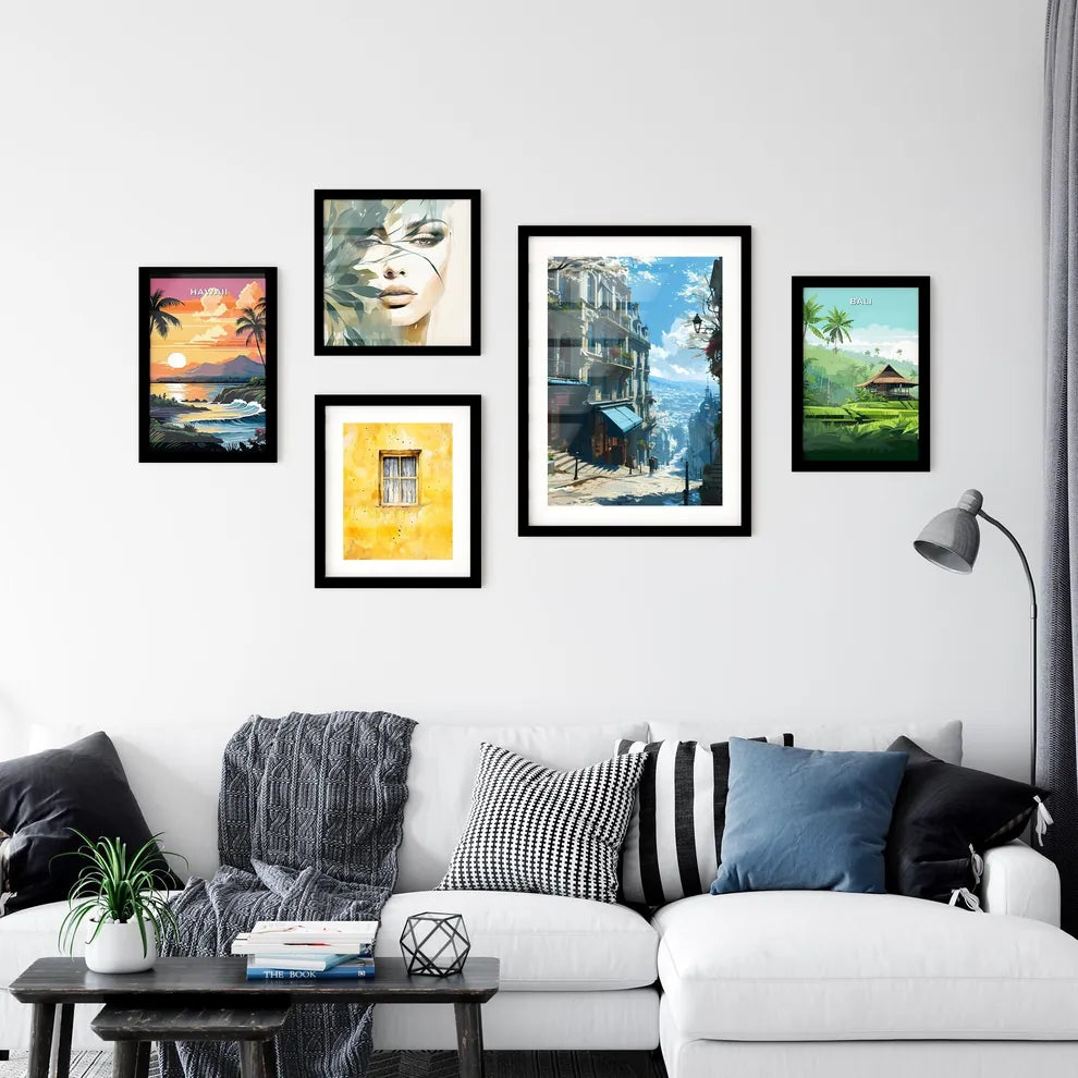 A Poster of Paris Skyline - A Street With Buildings And Stairs Interior Design