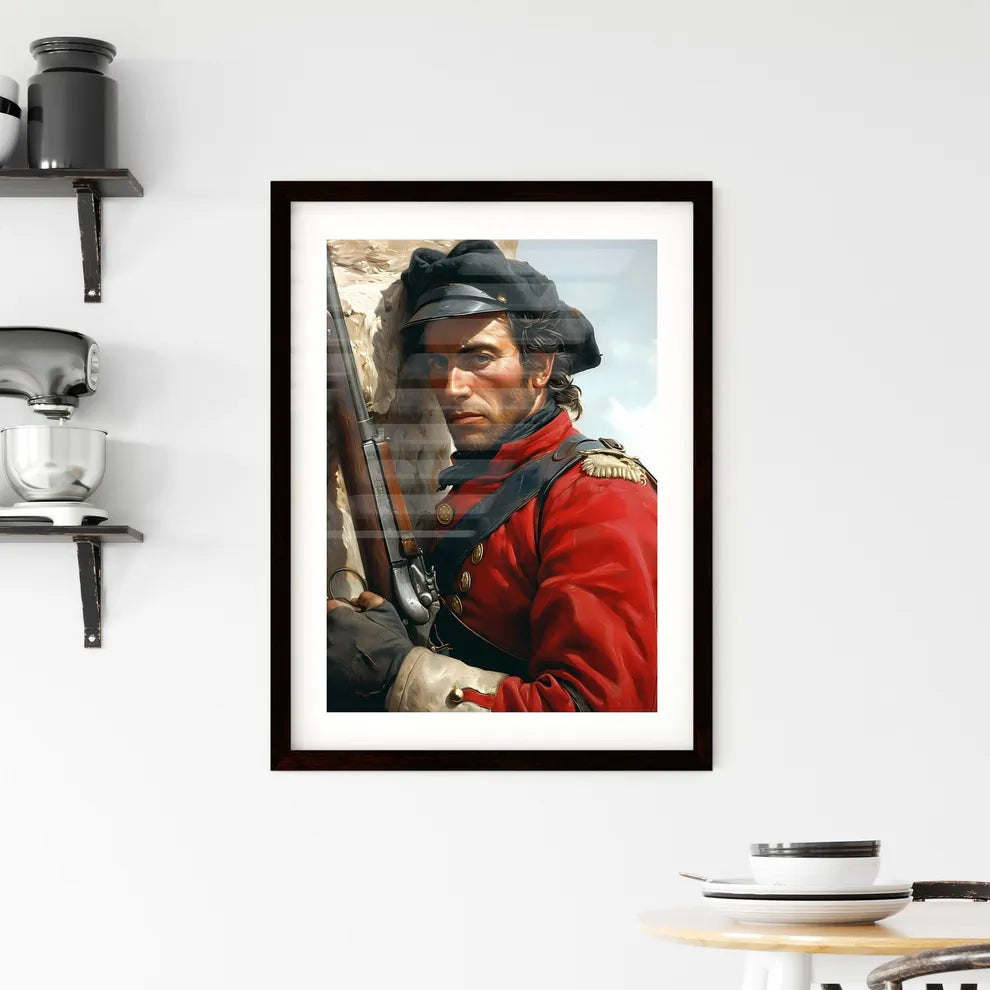A Poster of soldier carrying rifle  Hangings