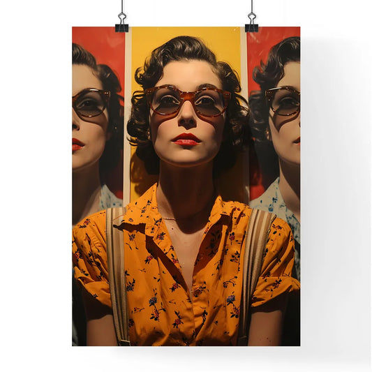 A Poster of shes making silly faces - A Woma Poster