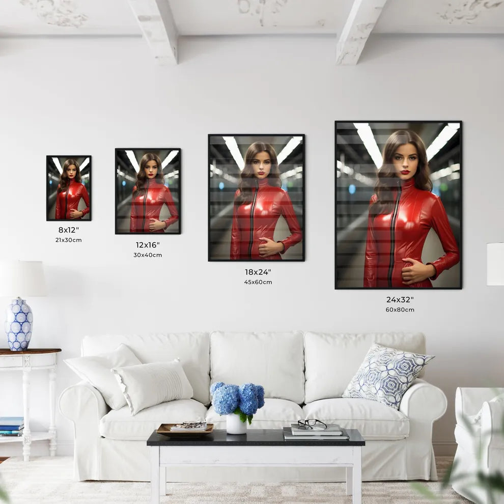 A Poster of standing on a subway - A Woman I - Kitchen Hangings