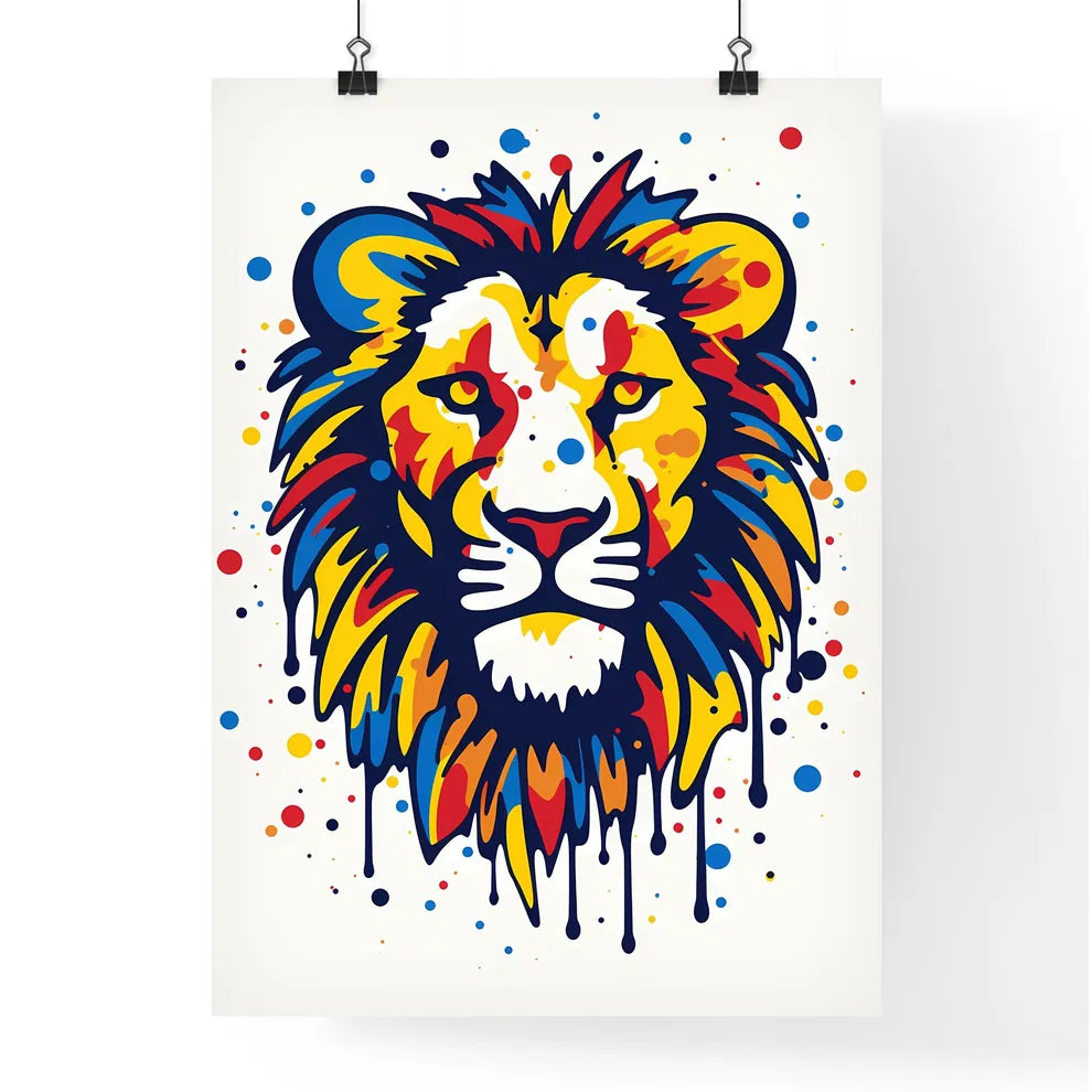 A Poster of minimalist lion art  Poster