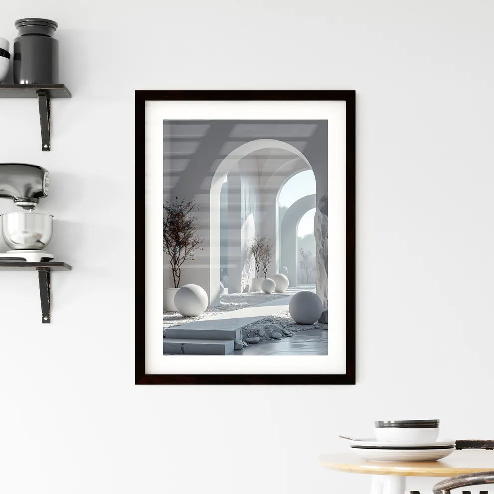 A Poster of Modern and simple ins style prod Framed Print