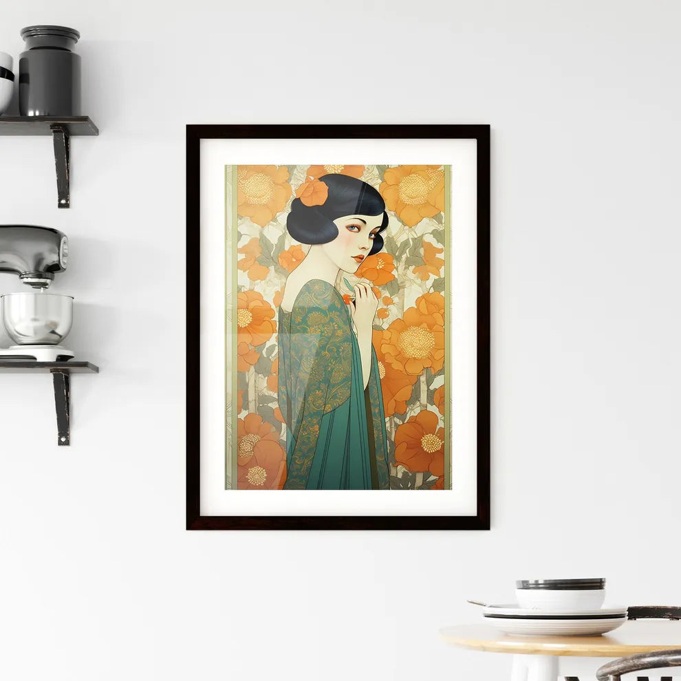 A Poster of portrait of an extremely beautif Framed Print
