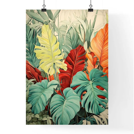 A Poster of tropical leaves - A Group Of C Poster
