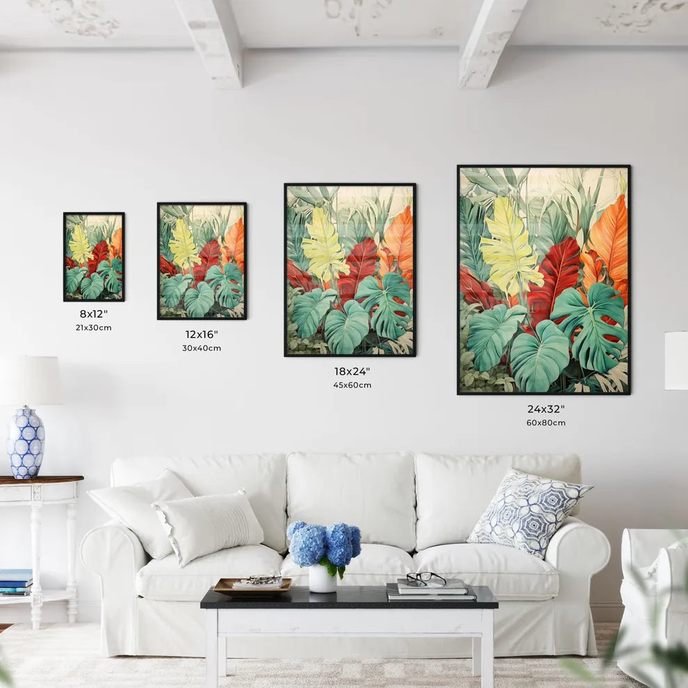 A Poster of tropical leaves - A Group Of C - Kitchen Hangings