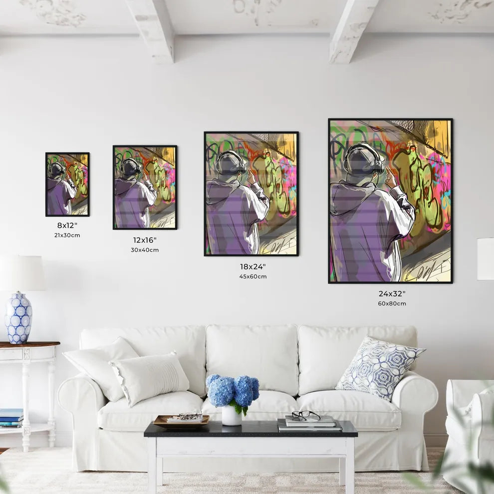 A Poster of two men wearing motobike helmets - Kitchen Hangings