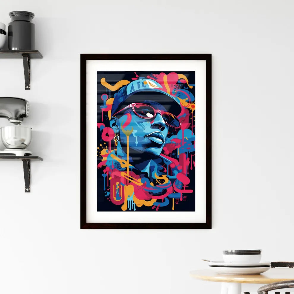 A Poster of illustration of 1979 rap song -  Framed Print