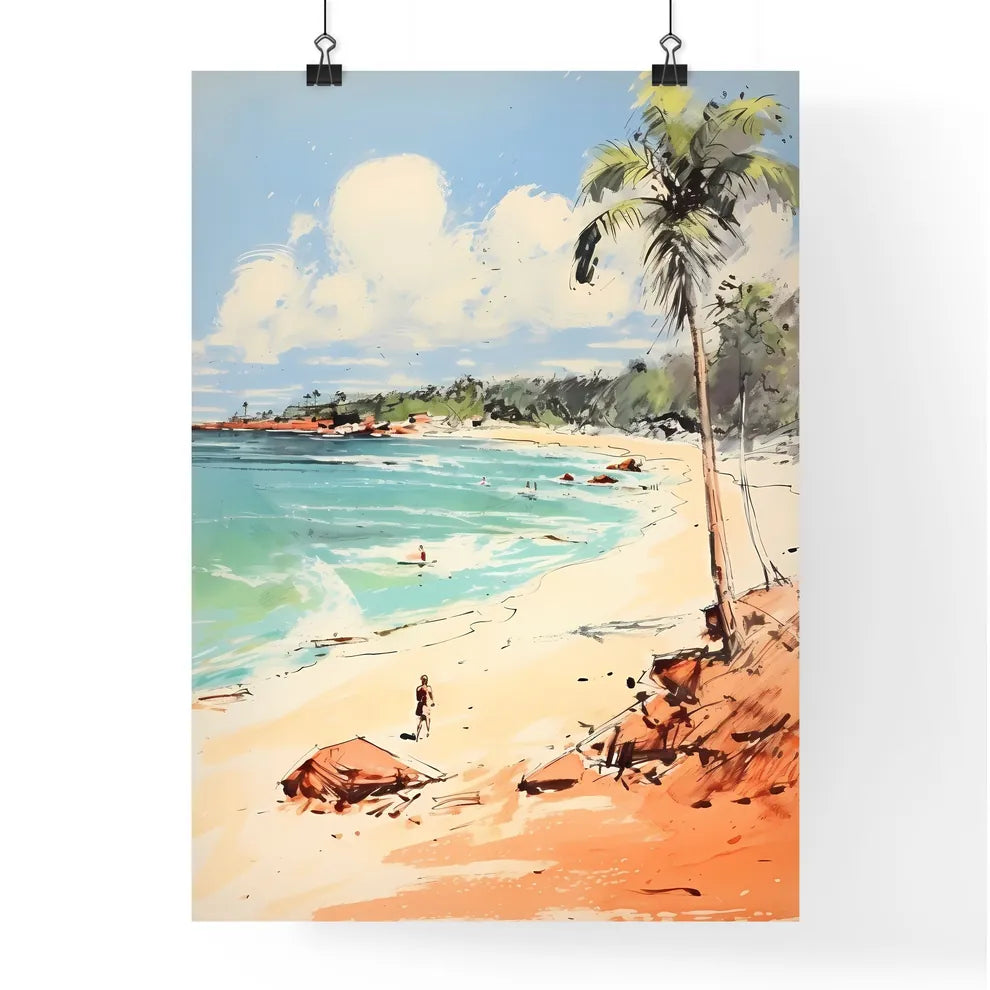A Poster of Sandy tropical beach - A Beach W Poster