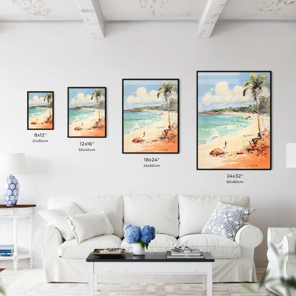 A Poster of Sandy tropical beach - A Beach W - Kitchen Hangings