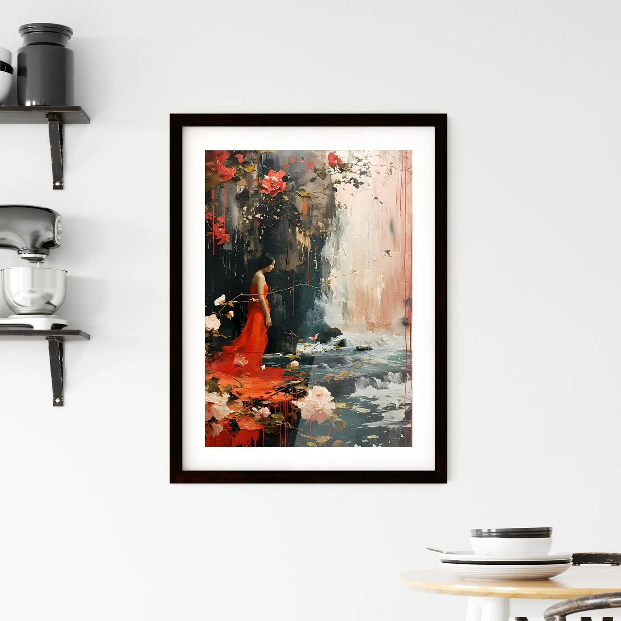 A Poster of gold prospector miner - A Woman  Framed Print