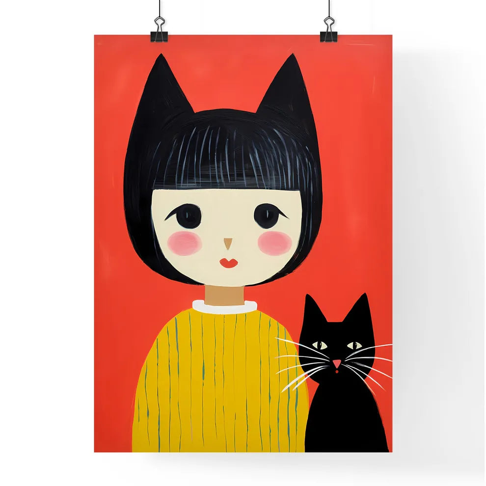 A Poster of the cat in the cat costume  Poster