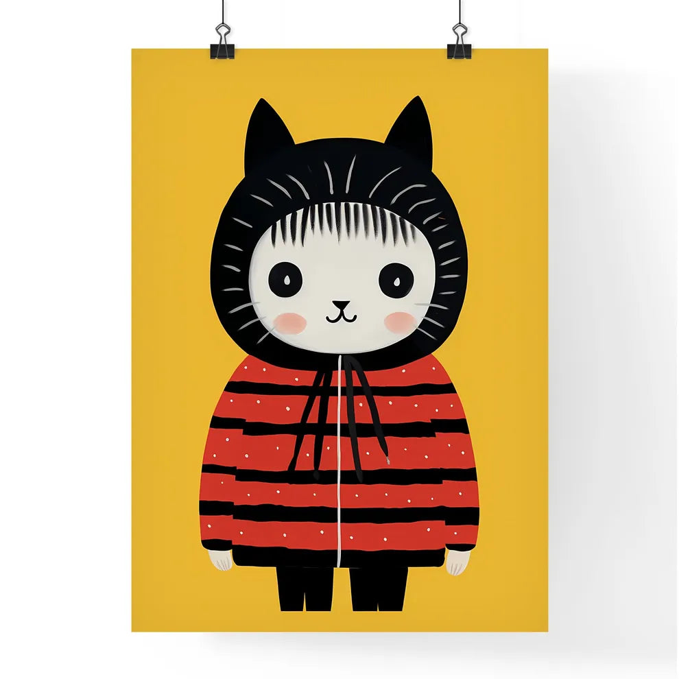A Poster of the cat in the cat costume  Poster