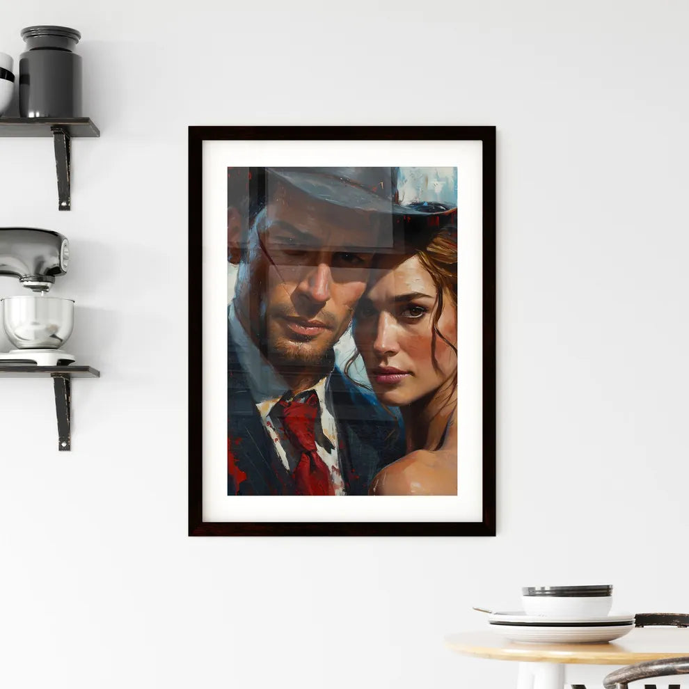 A Poster of Clyde Barrow and Bonnie Parker P Framed Print
