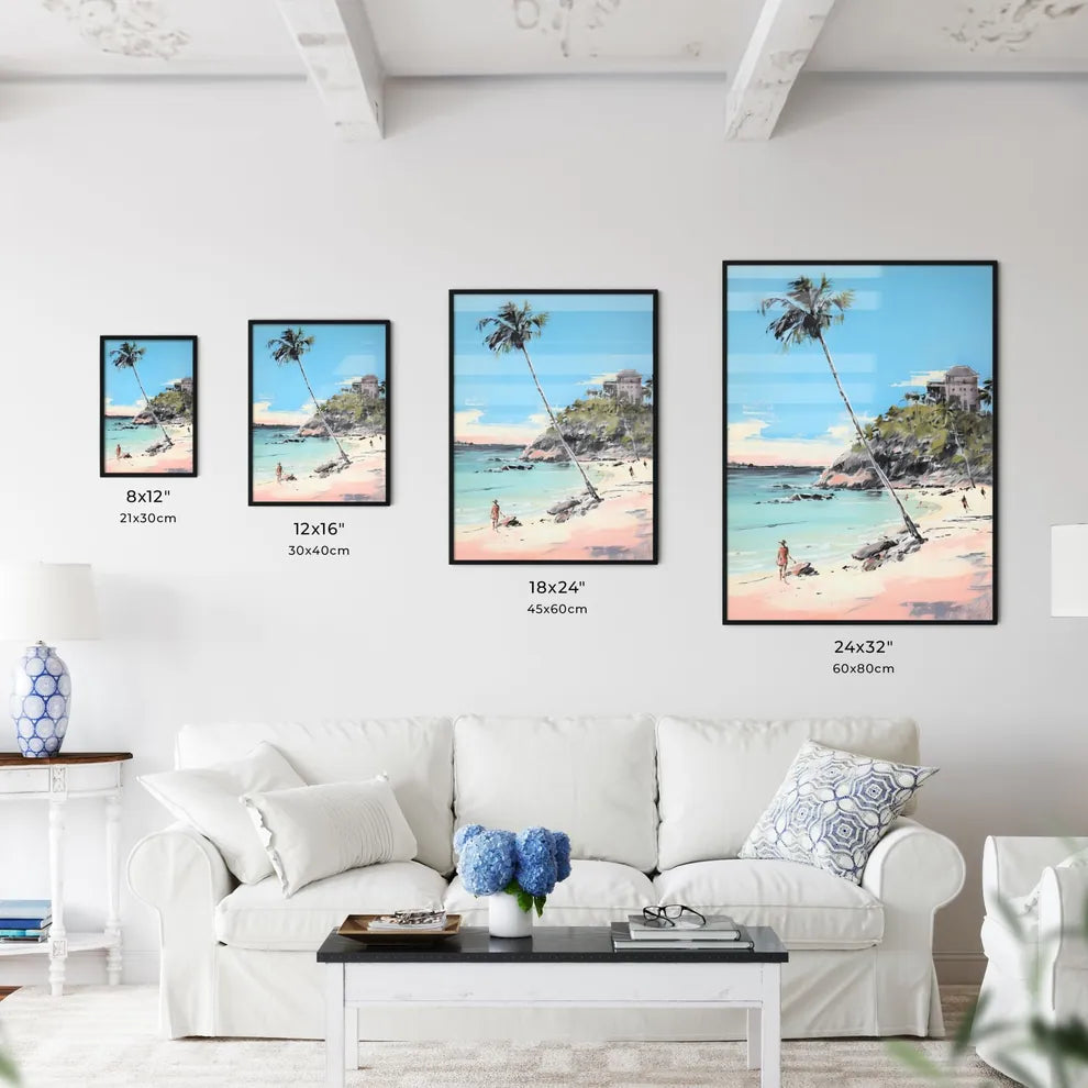 A Poster of Sandy tropical beach - A Paintin - Kitchen Hangings