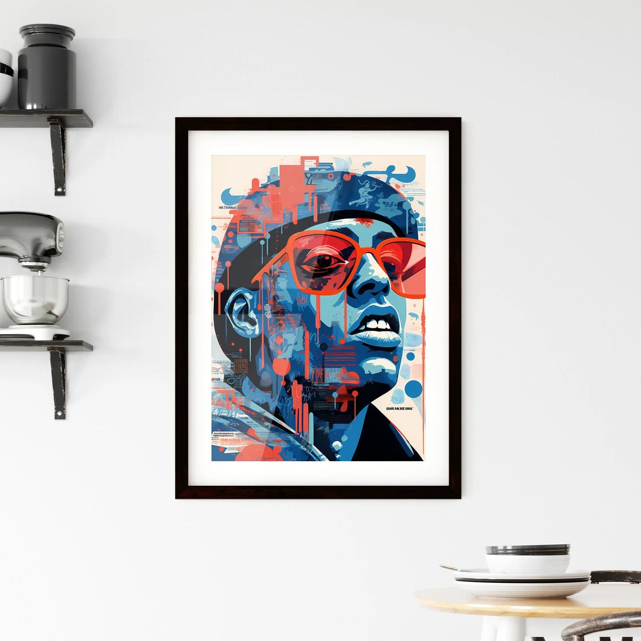 A Poster of illustration of 1979 rap song -  Framed Print