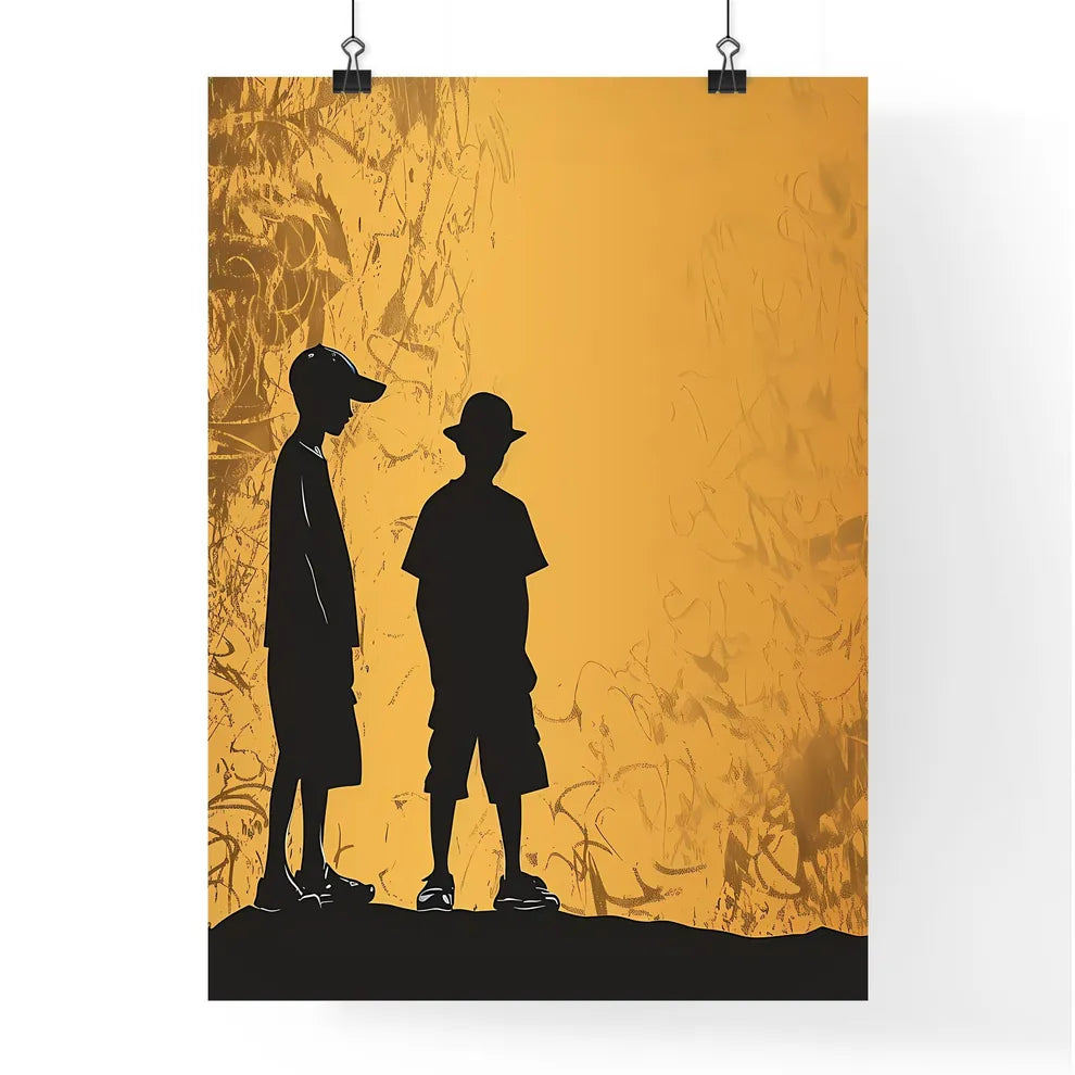 A Poster of two men wearing motobike helmets Poster