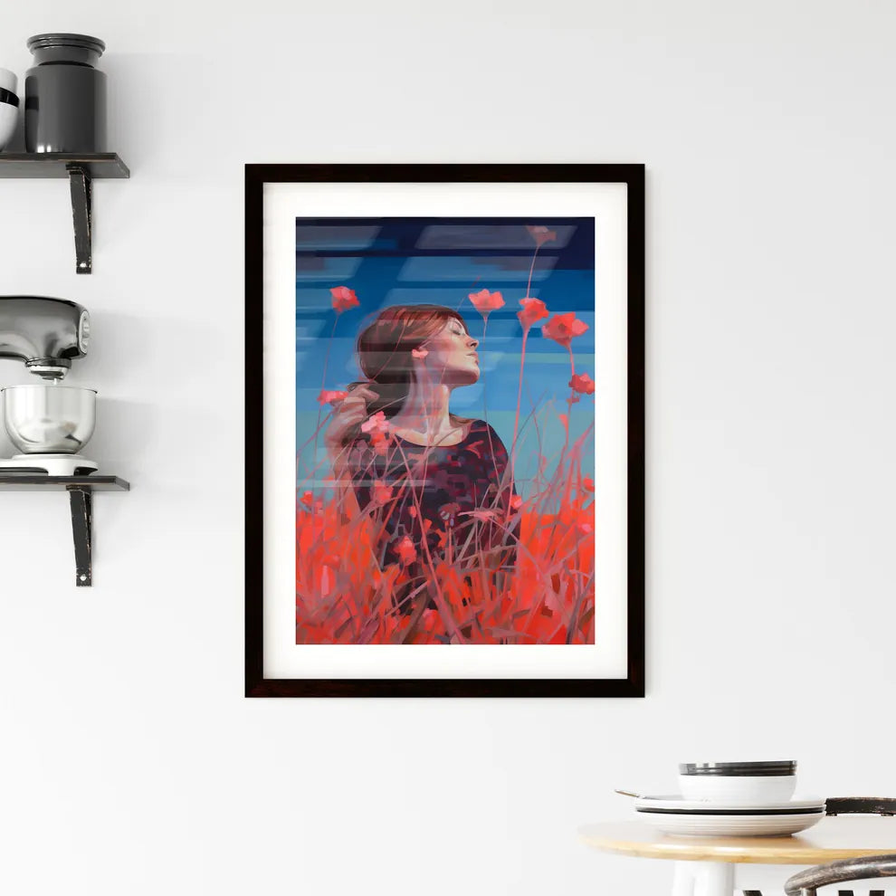 A Poster of inverted infrared - A Woman In A Framed Print