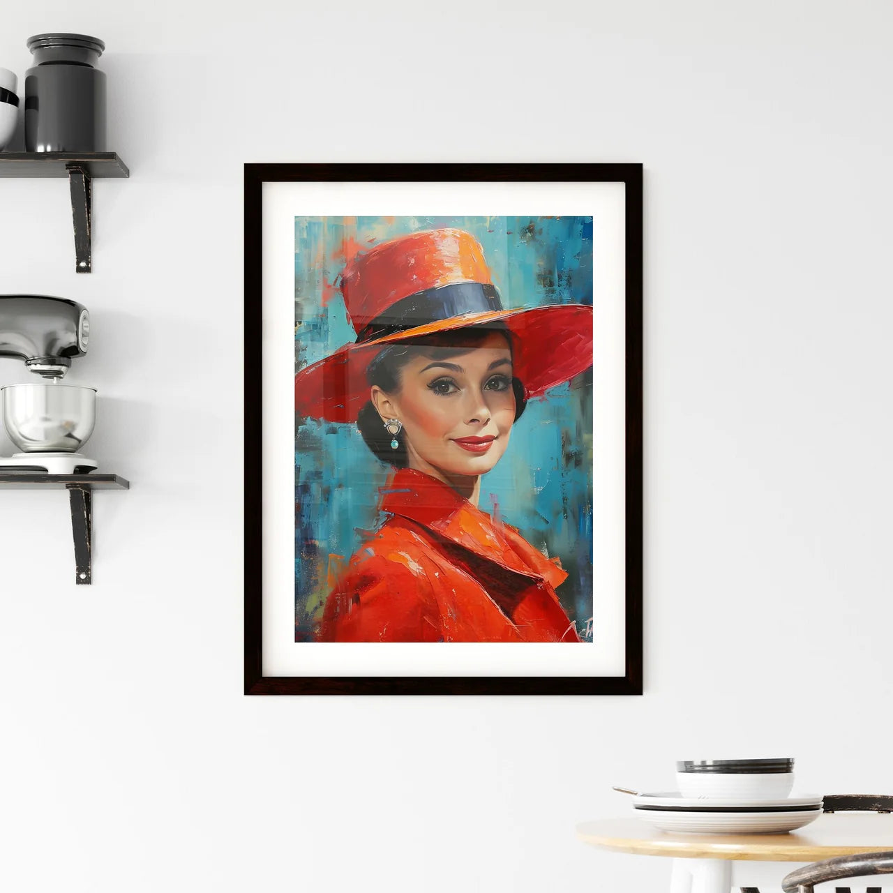 A Poster of Holly Golightly Breakfast at Tif Framed Print