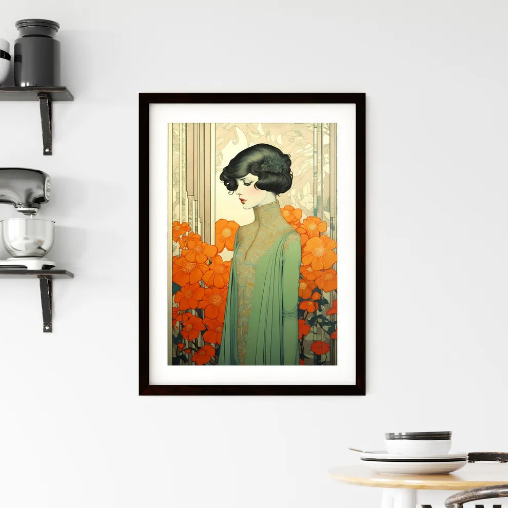 A Poster of portrait of an extremely beautif Framed Print
