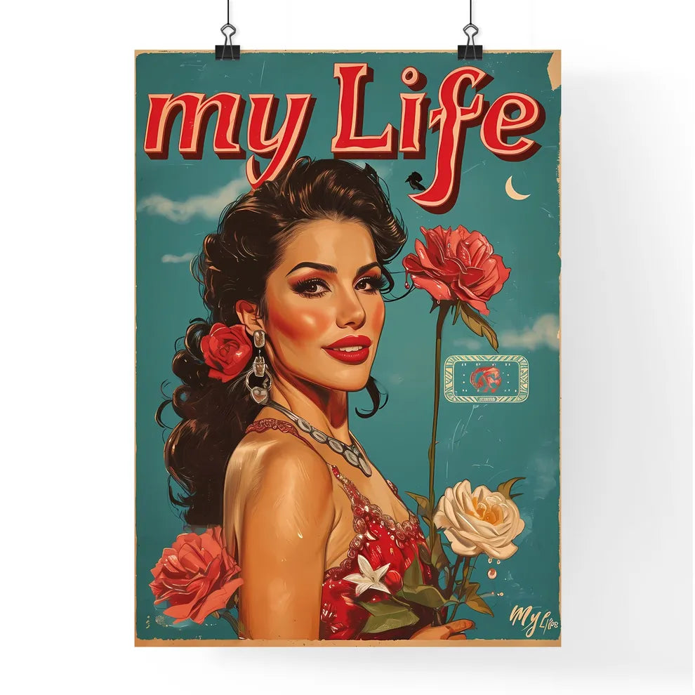 A Poster of the text myLife  - A Woman Hold Poster