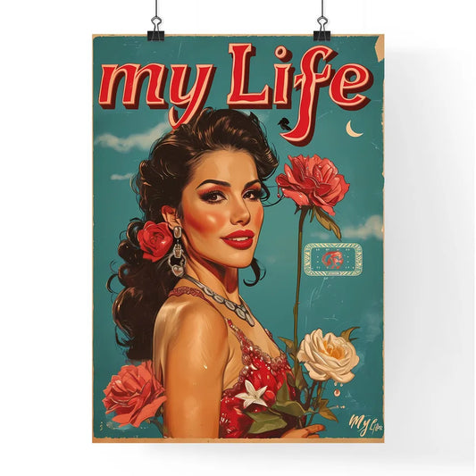 A Poster of the text myLife  - A Woman Hold Poster