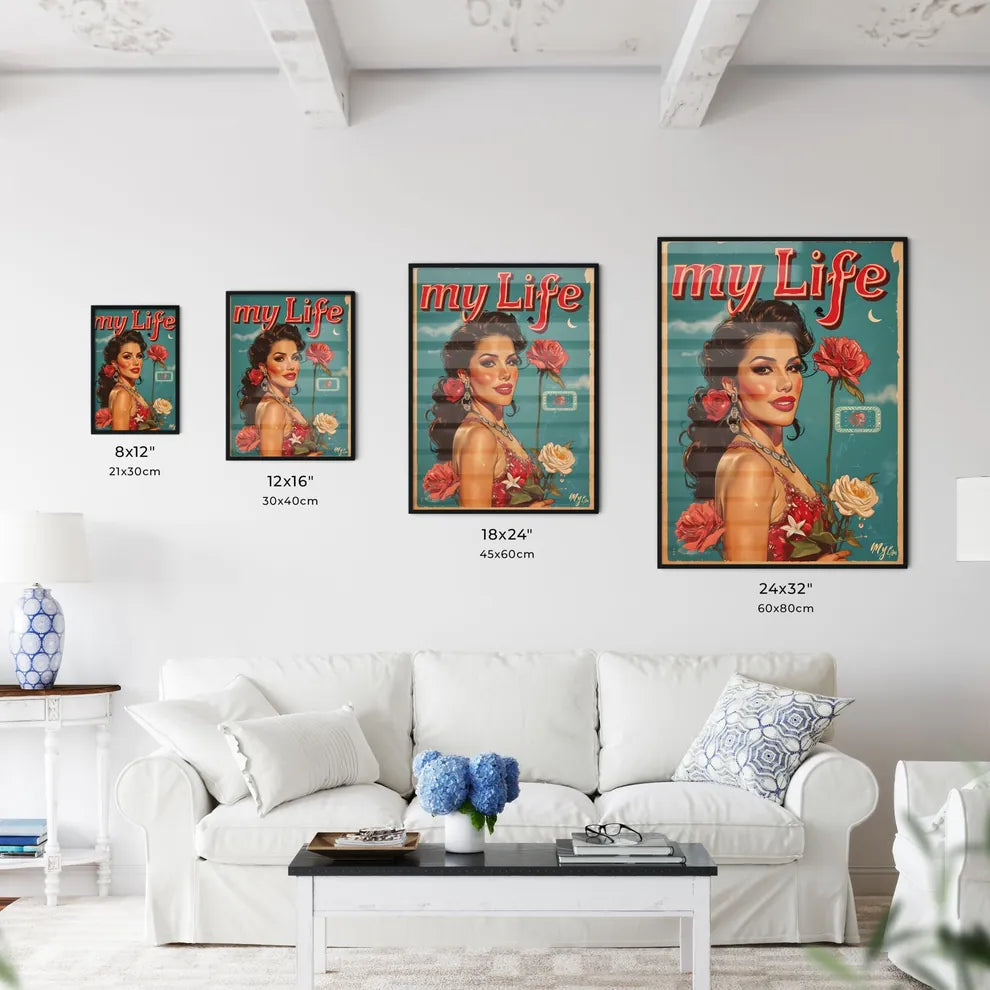 A Poster of the text myLife  - A Woman Hold - Kitchen Hangings