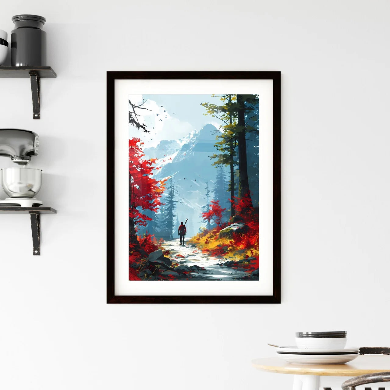 A Poster of traveling national parks around  Framed Print