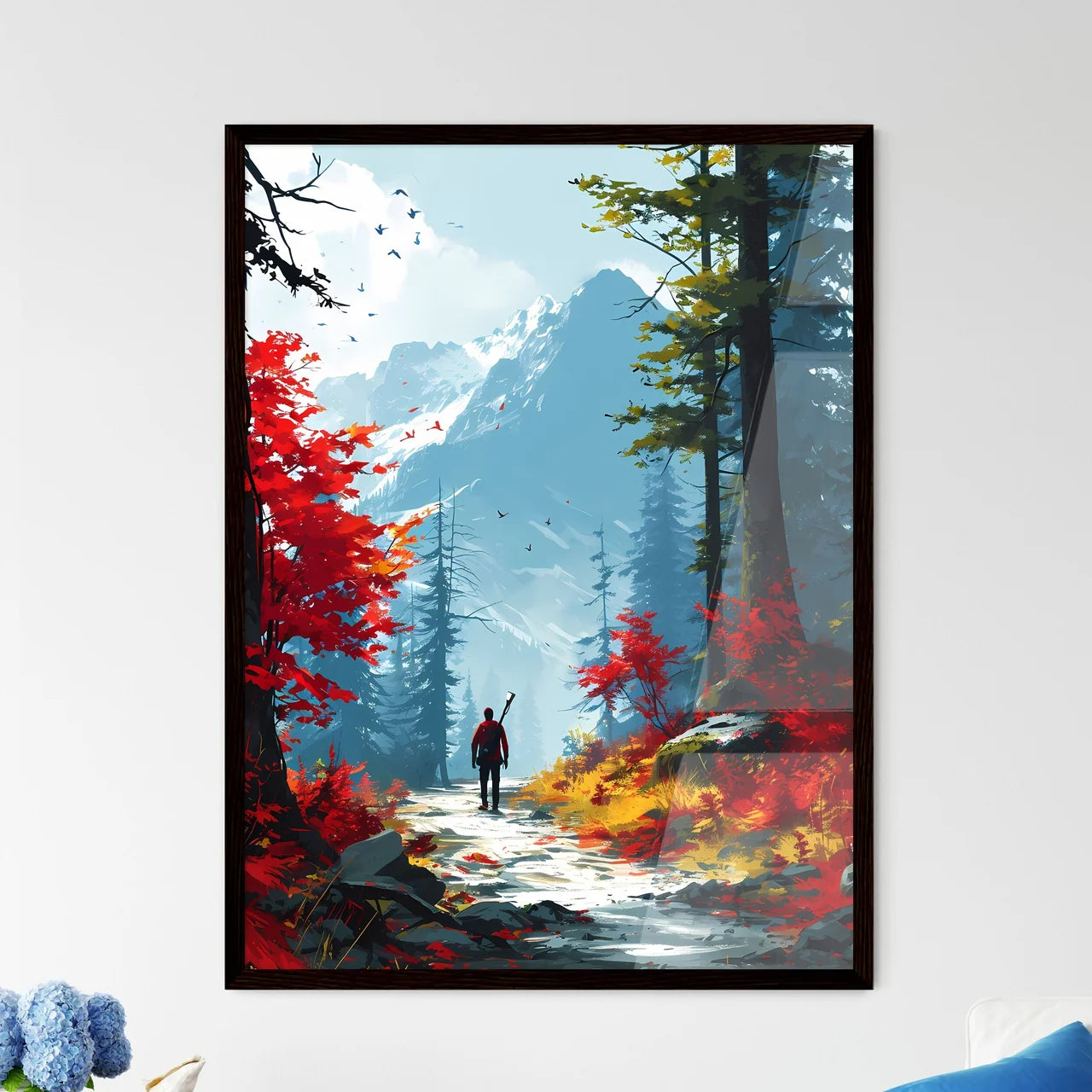 A Poster of traveling national parks around  - Framed Art Print