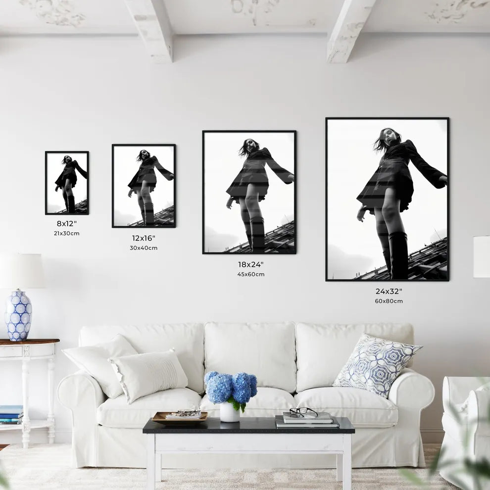 A Poster of girl model shooting low angle sh - Kitchen Hangings