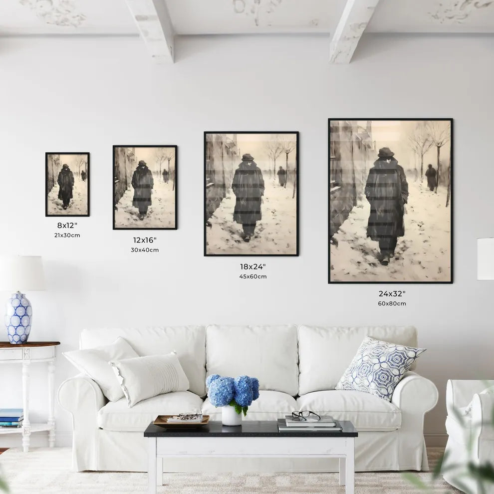 A Poster of charcoal drawing of a boshevik  Size Chart