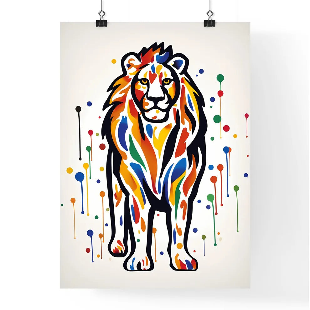 A Poster of minimalist lion art  Poster