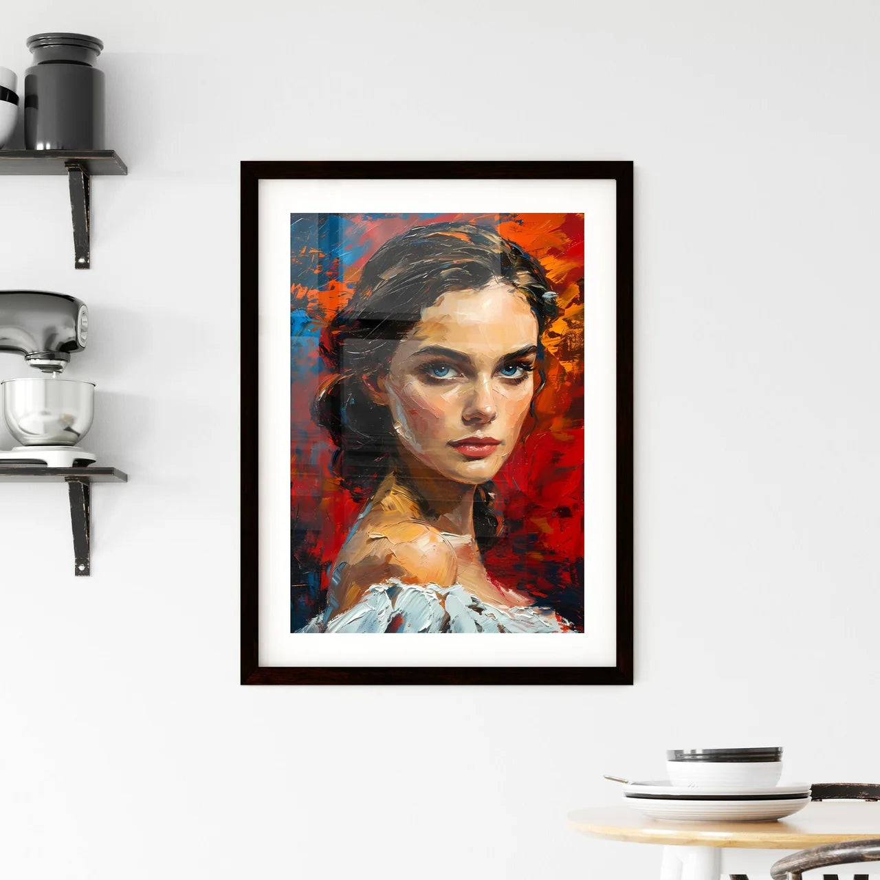 A Poster of Scarlett OHara Portrait - A Pain Framed Print
