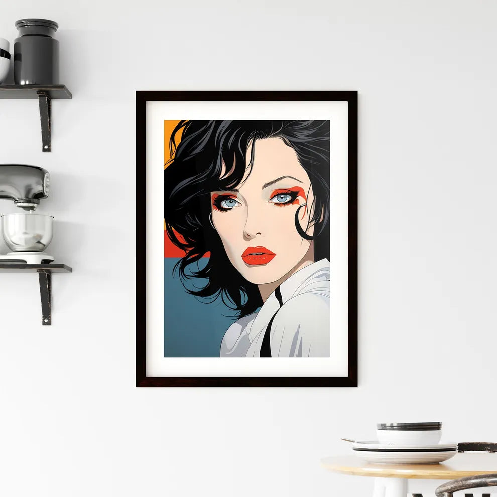 A Poster of Illustration - A Woman With Framed Print