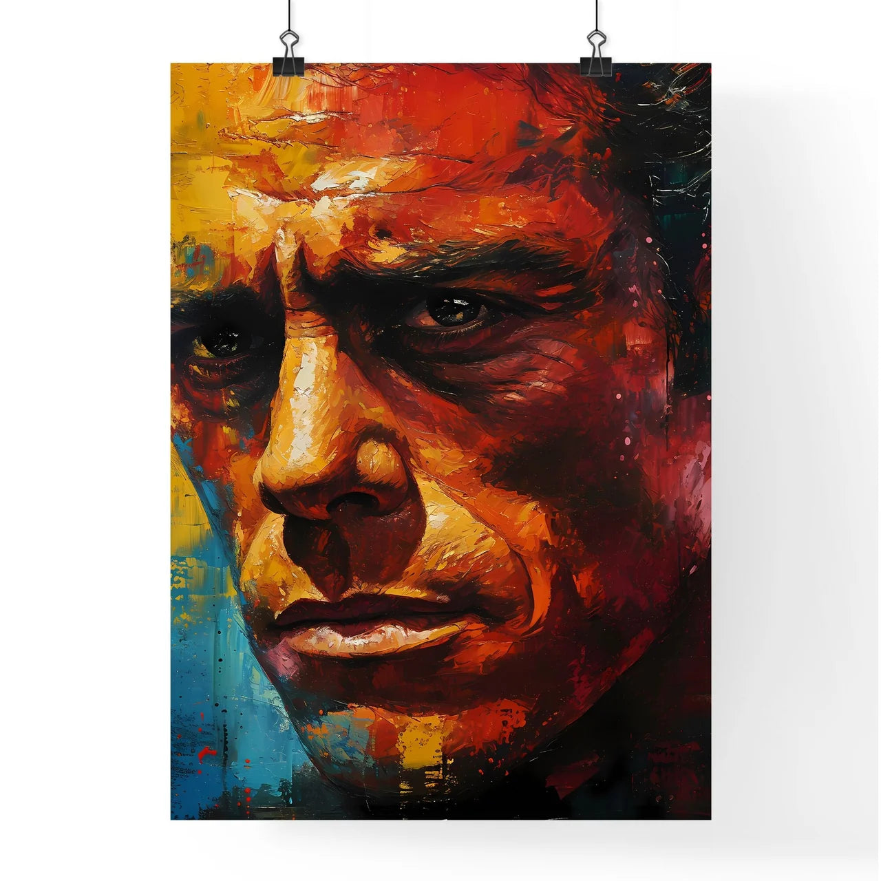 A Poster of Charles Bukowski Portrait - A Pa Poster