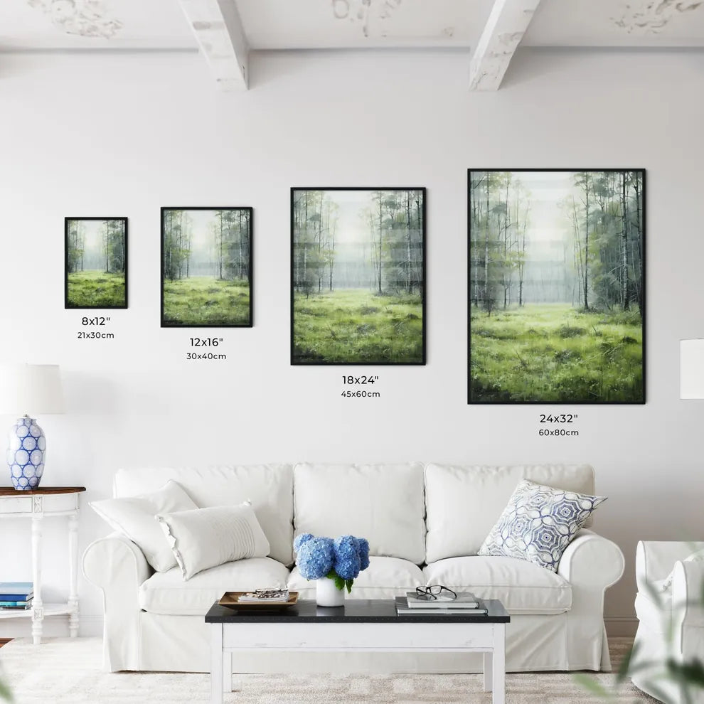 A Poster of a painting with green grass - A  - Kitchen Hangings