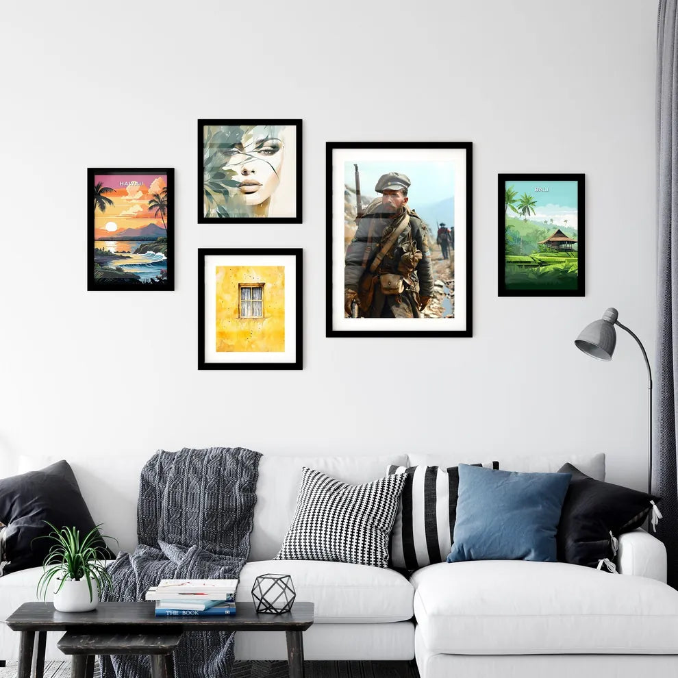 A Poster of soldier carrying rifle - A Man I Wall Art