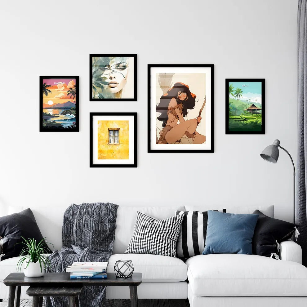 A Poster of beautiful cavewoman  Art Print