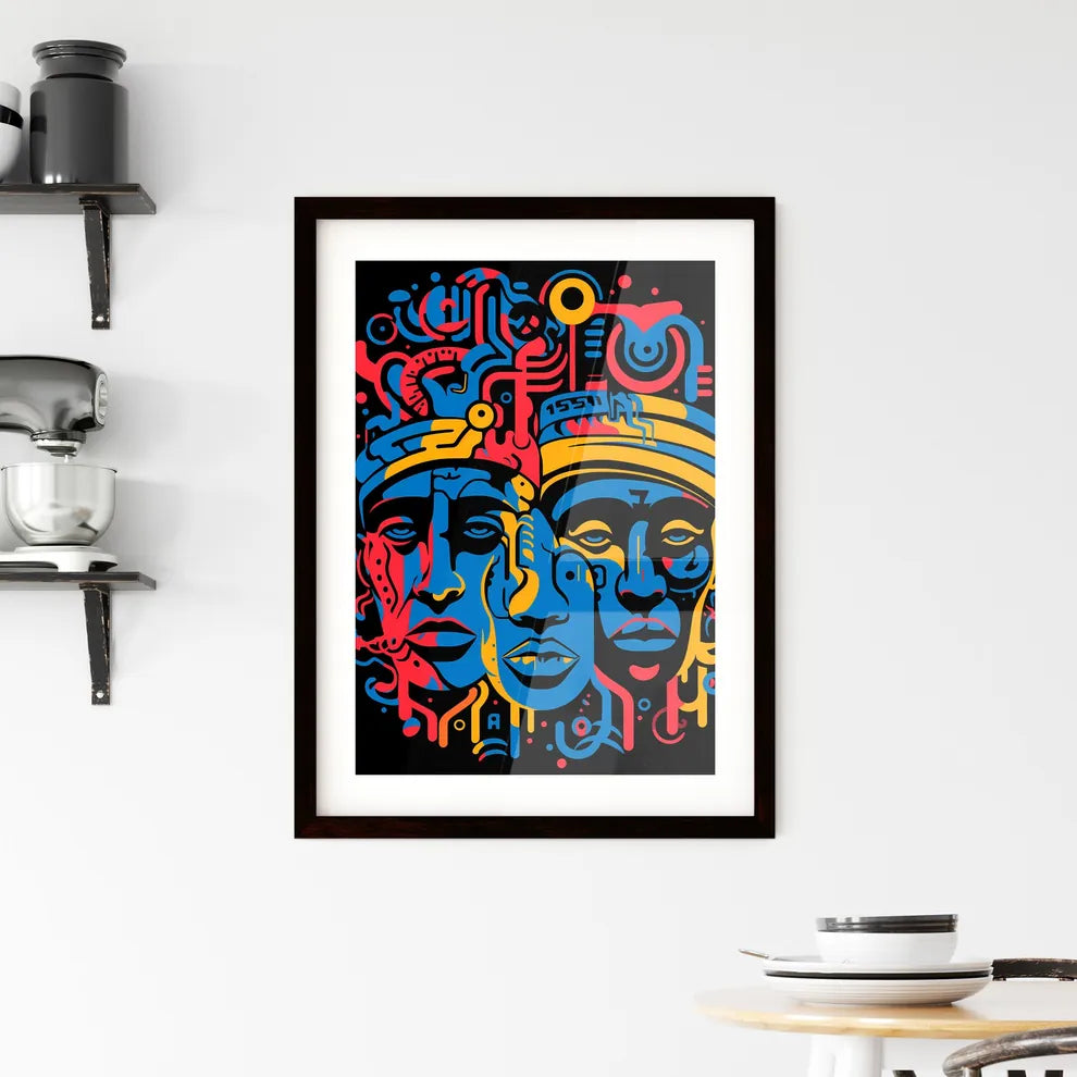 A Poster of illustration of A Tribe Called Q Framed Print