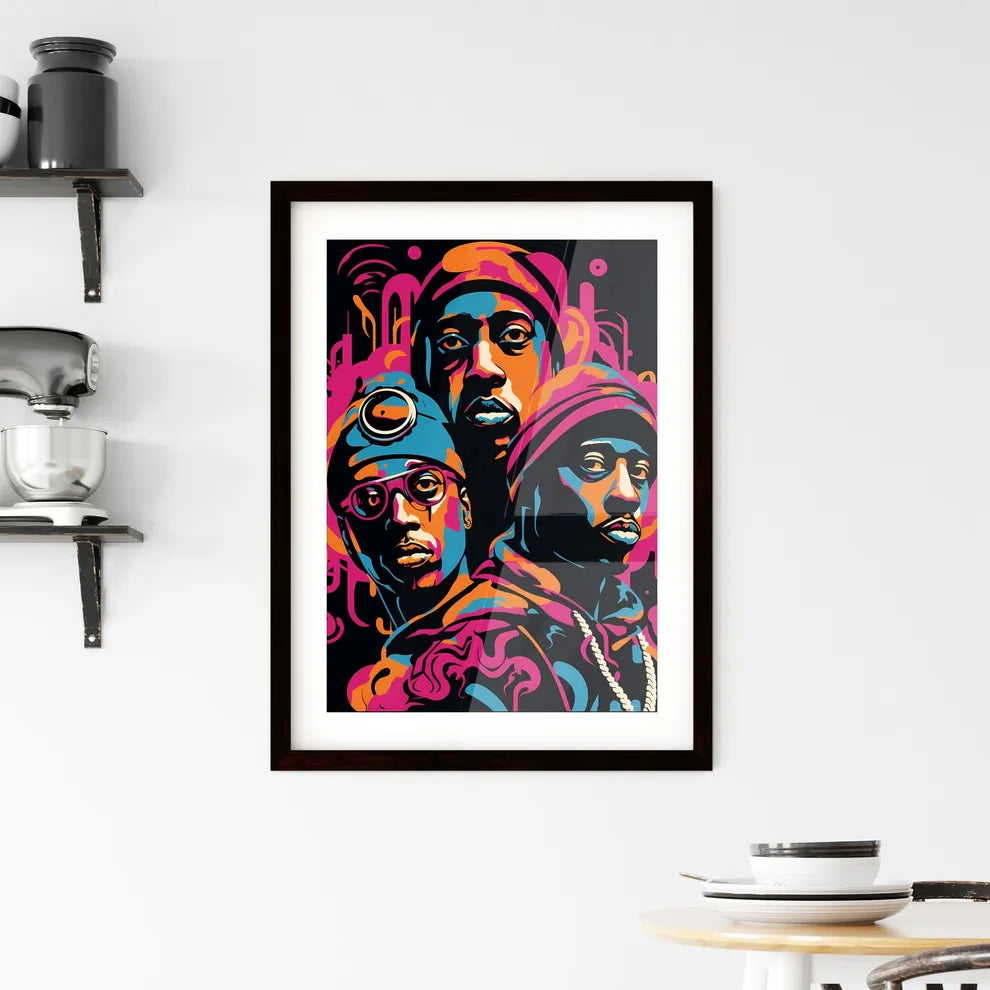 A Poster of illustration of A Tribe Called Q Framed Print