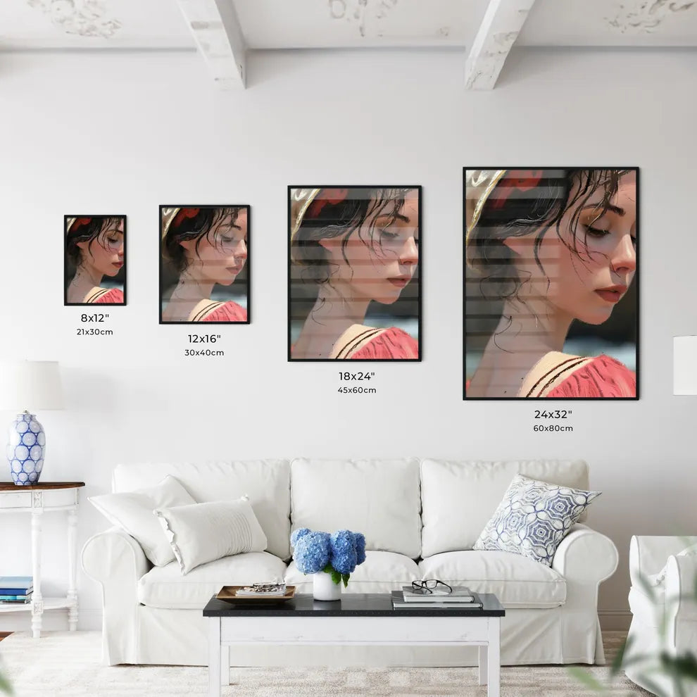 A Poster of pretty lady at the beach - A Wom - Kitchen Hangings