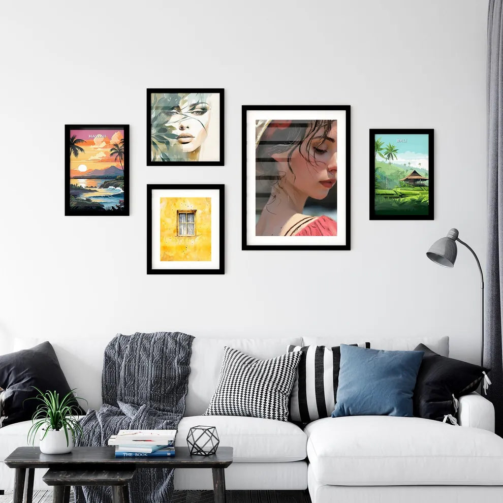 A Poster of pretty lady at the beach - A Wom Wall Art