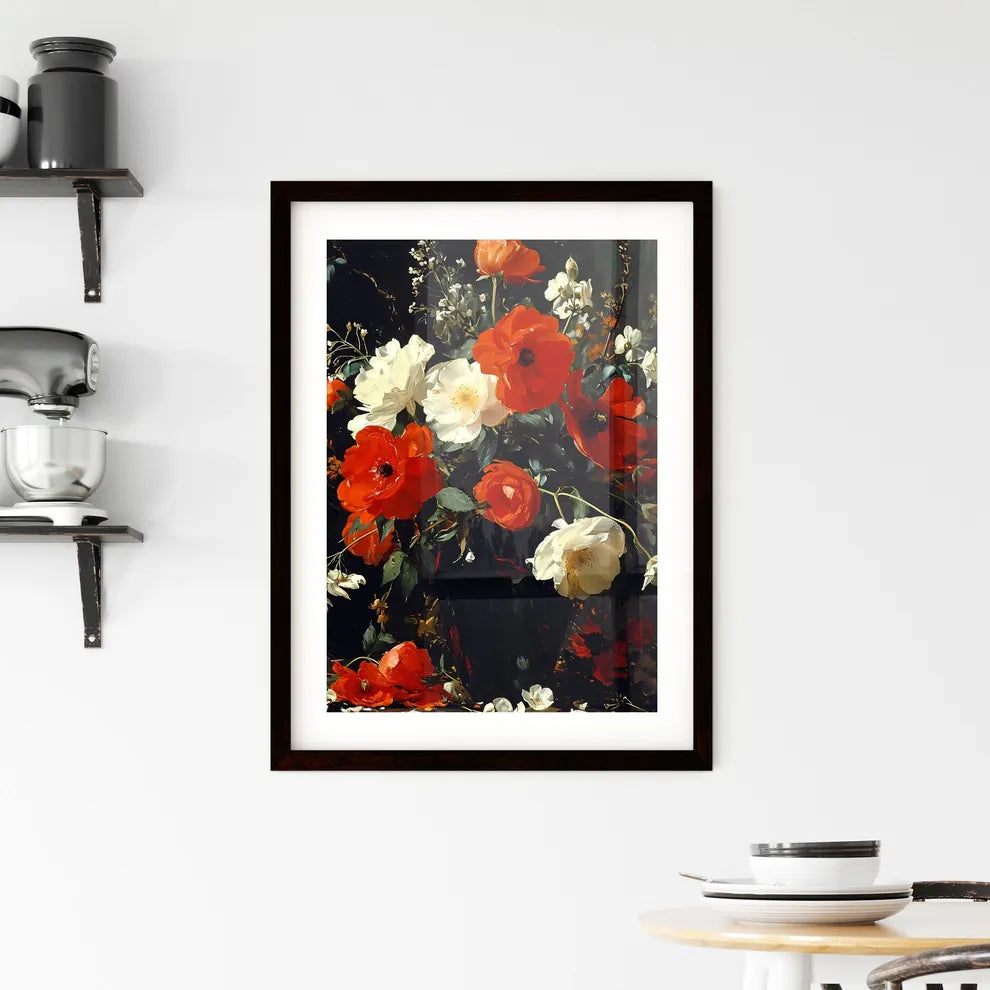 A Poster of flowers - A Painting O Framed Print