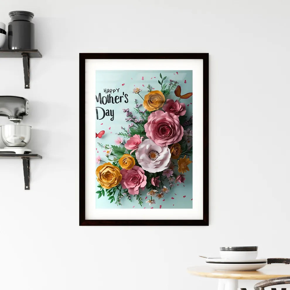 A Poster of happy mother's day - A Group Of  Framed Print