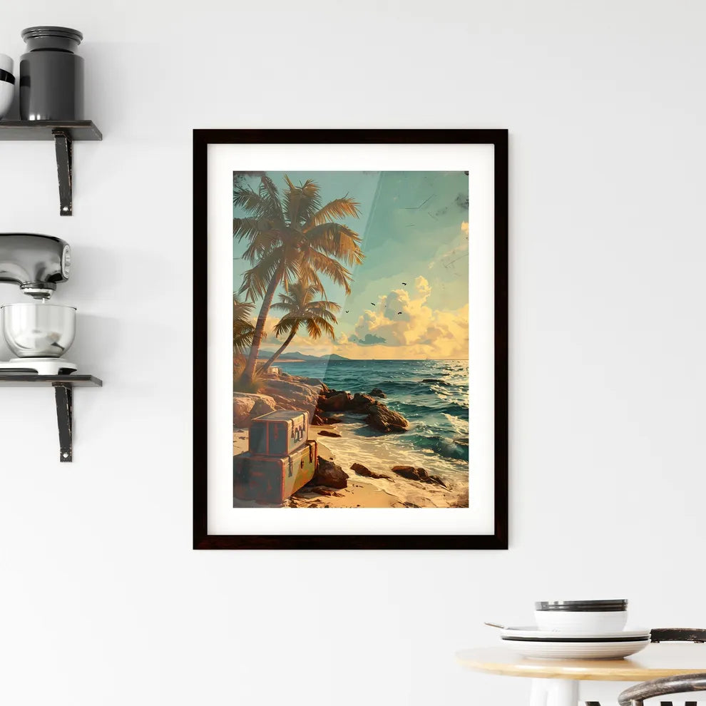 A Poster of vector poster traveling - A Suit Framed Print