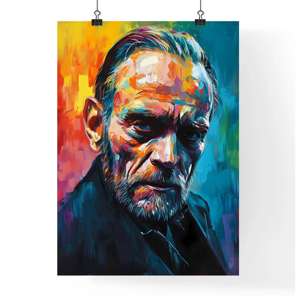 A Poster of Charles Bukowski Portrait  Poster