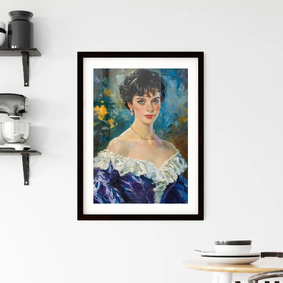 A Poster of Scarlett OHara Portrait - A Pain Framed Print