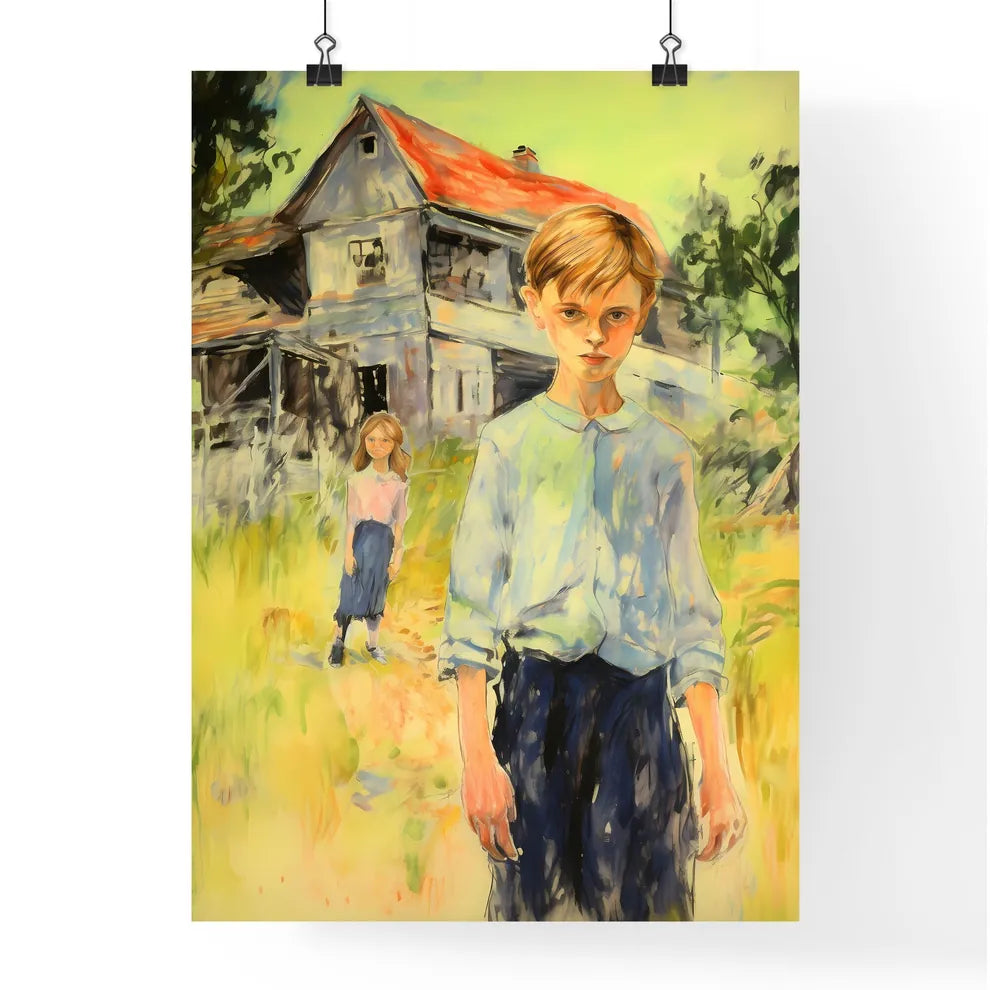 A Poster of In a country side cottage yard - Poster